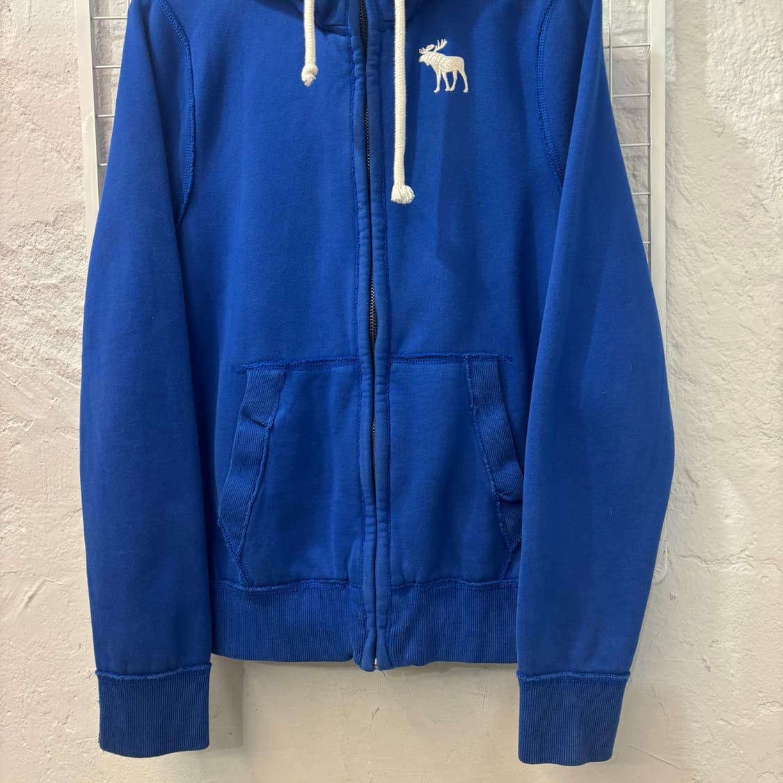 아베크롬비 y2k 빈티지 블루 헤비웨이트 후드집업 L 상품이미지4