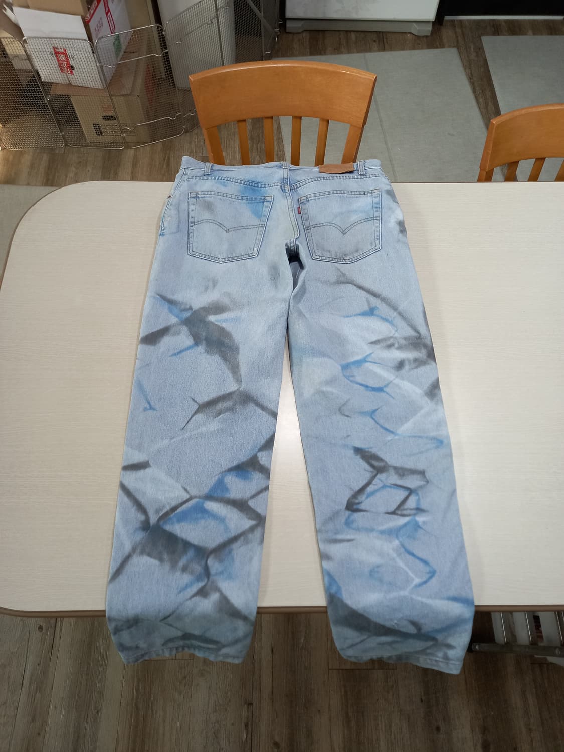 36-37 90's 리바이스570 테이퍼드 연청 커스텀 36-434 상품이미지2