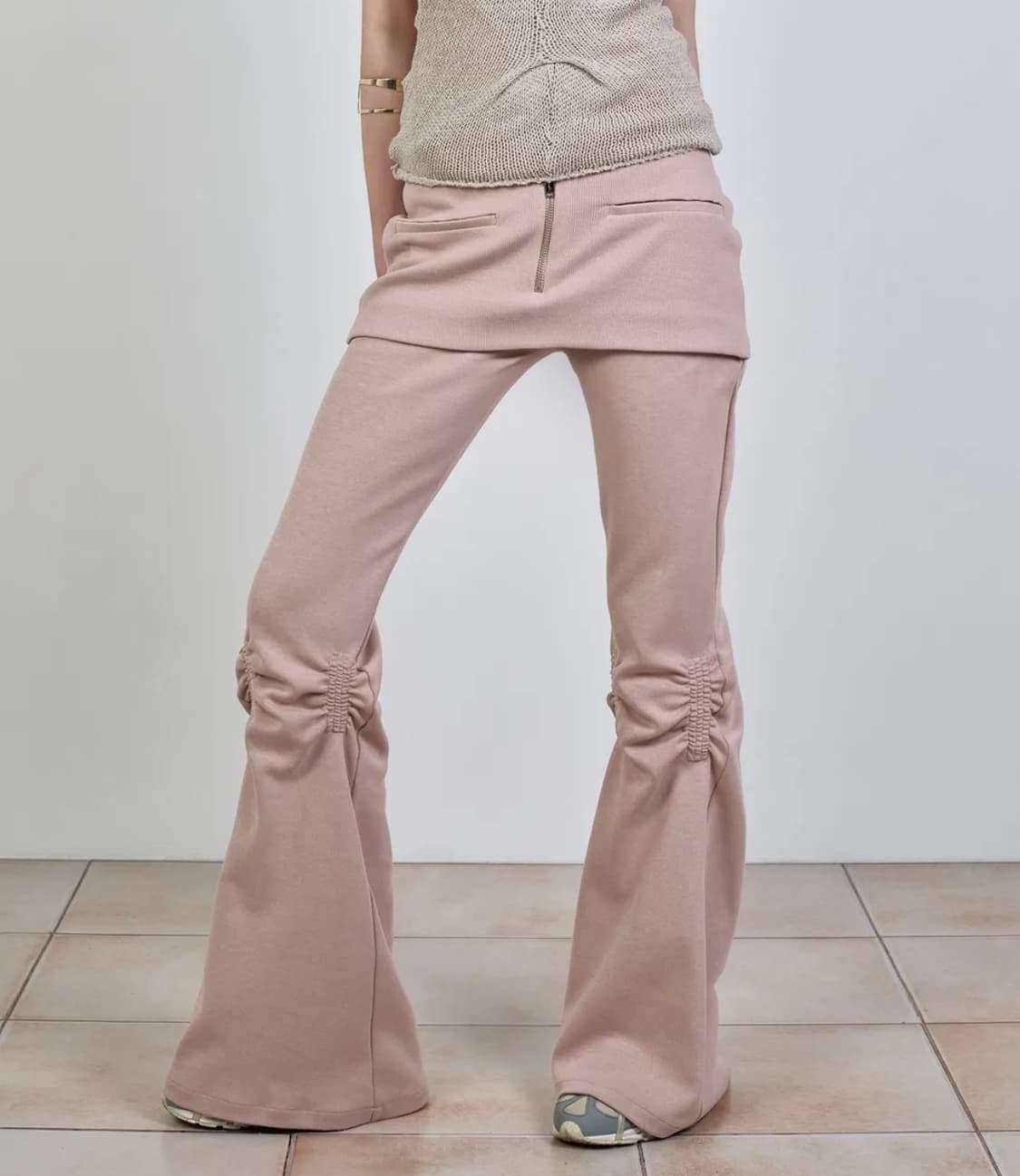 Nache EXPOSURE ZIP SWEAT SKIRT PANTs 상품이미지1