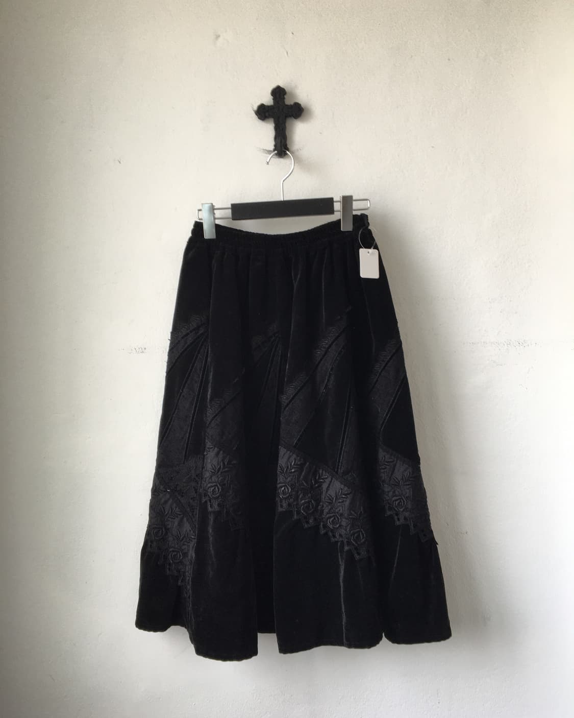 Fabric patch work point skirt 상품이미지4