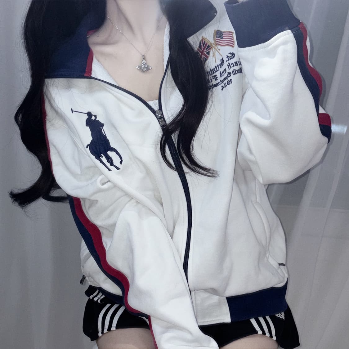 폴로 랄프로렌 빅포니 성조기 영국 GBR 레이싱 자켓 집업 L 상품이미지1