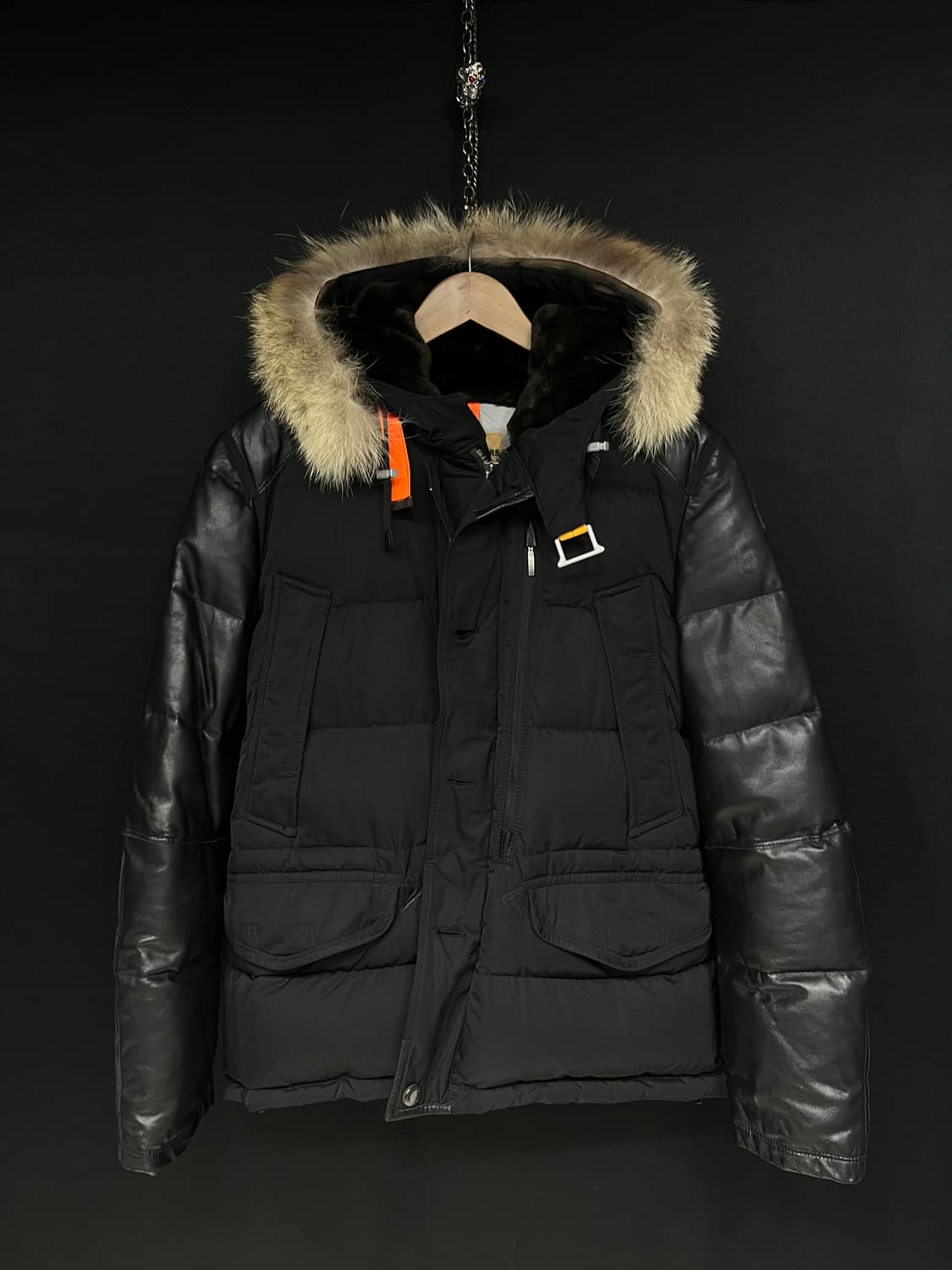 파라점퍼스 d hole 가죽파카 상품이미지1