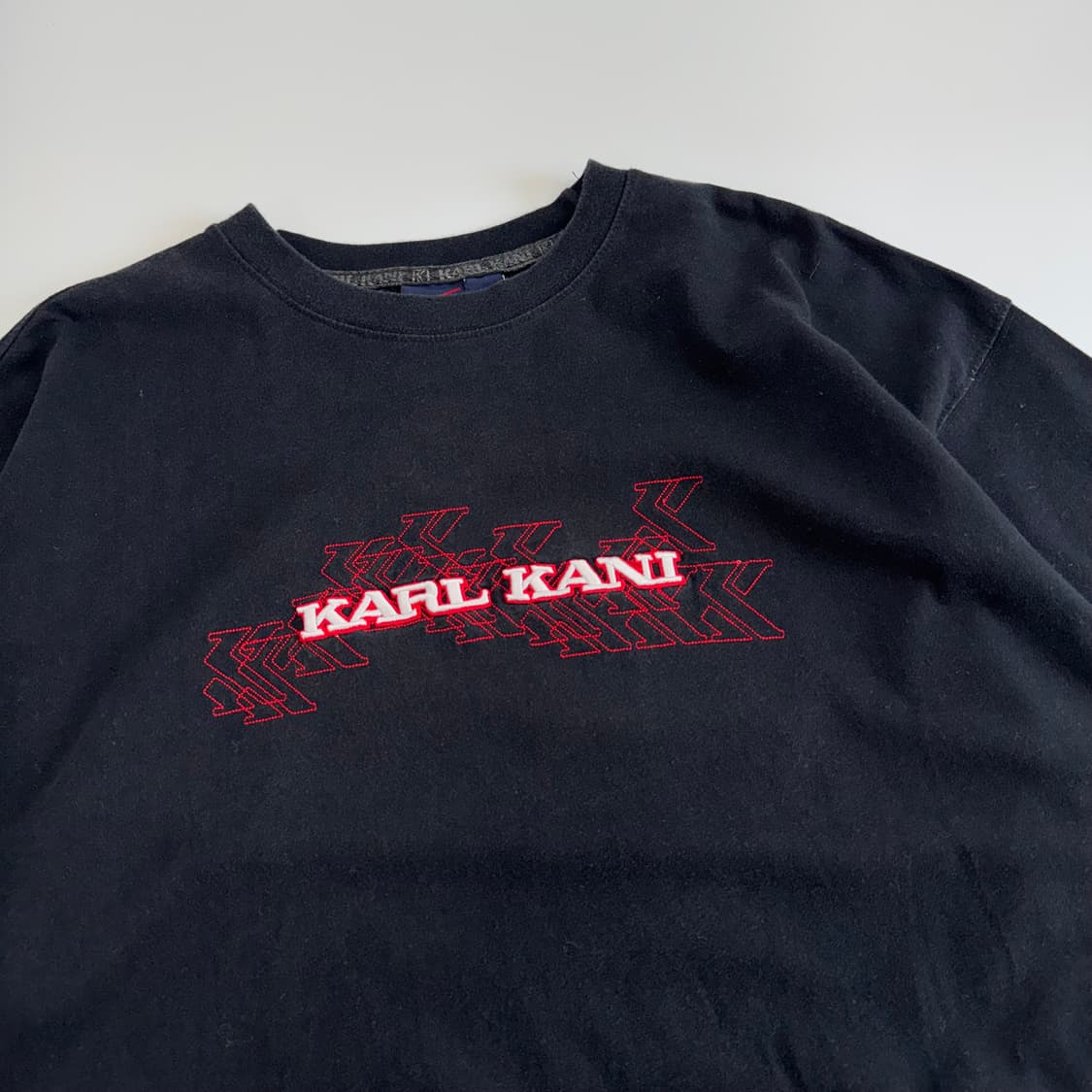 Karl Kani 칼카니 90s 레드 자수 로고 블랙 반팔   상품이미지4
