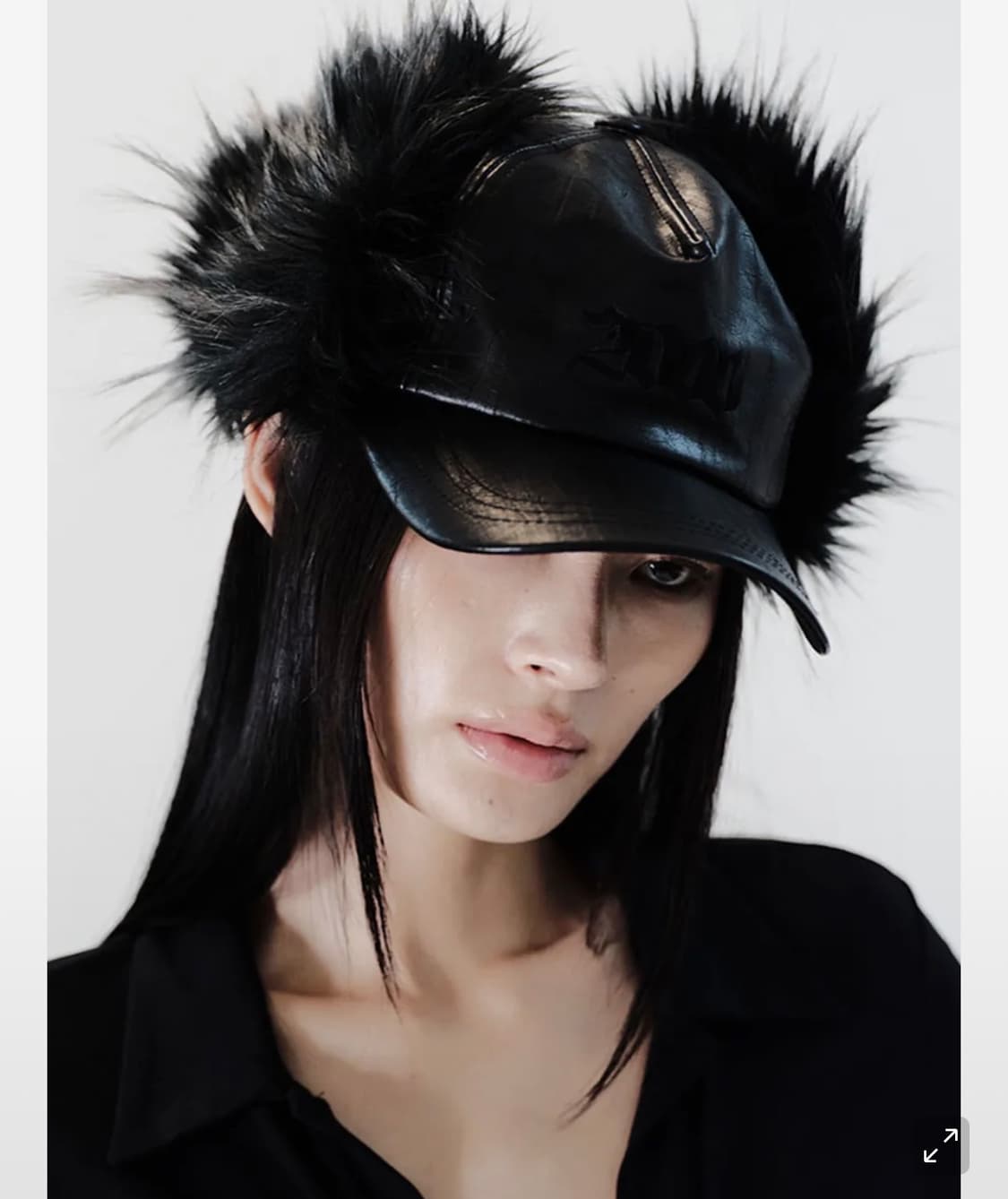 2000아카이브 FUR EARFLAP CAP 레더모자 상품이미지3