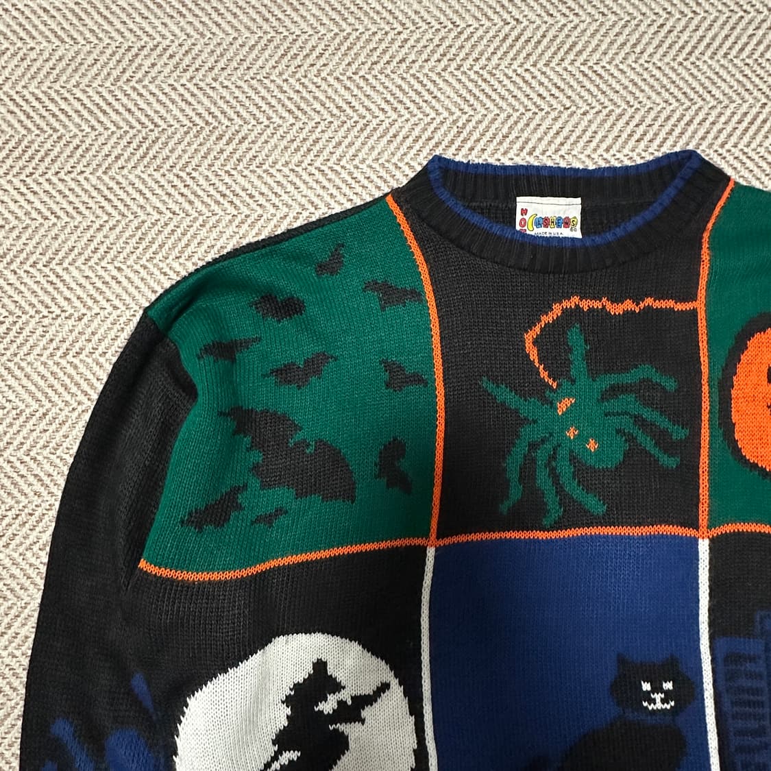 VINTAGE usa made acrylic knit sweater 상품이미지3