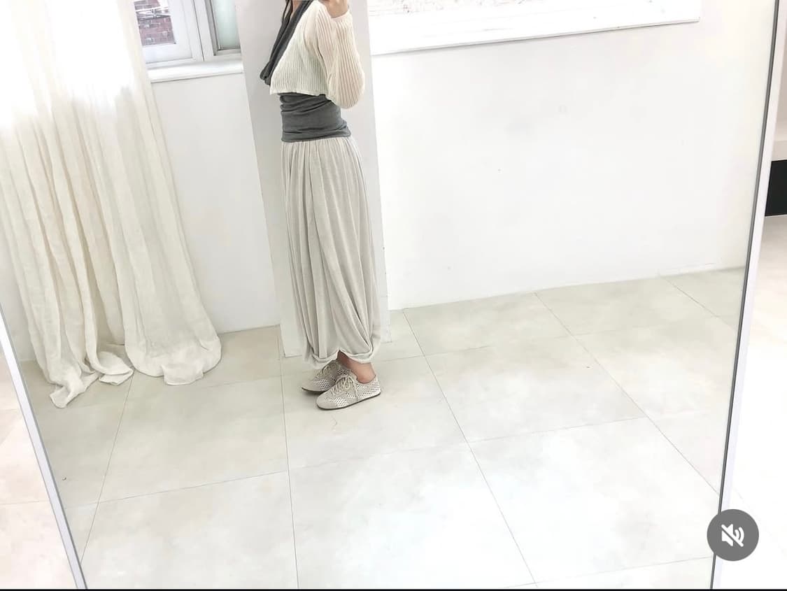 Kyeo twist skirt -ivorygrey 상품이미지3
