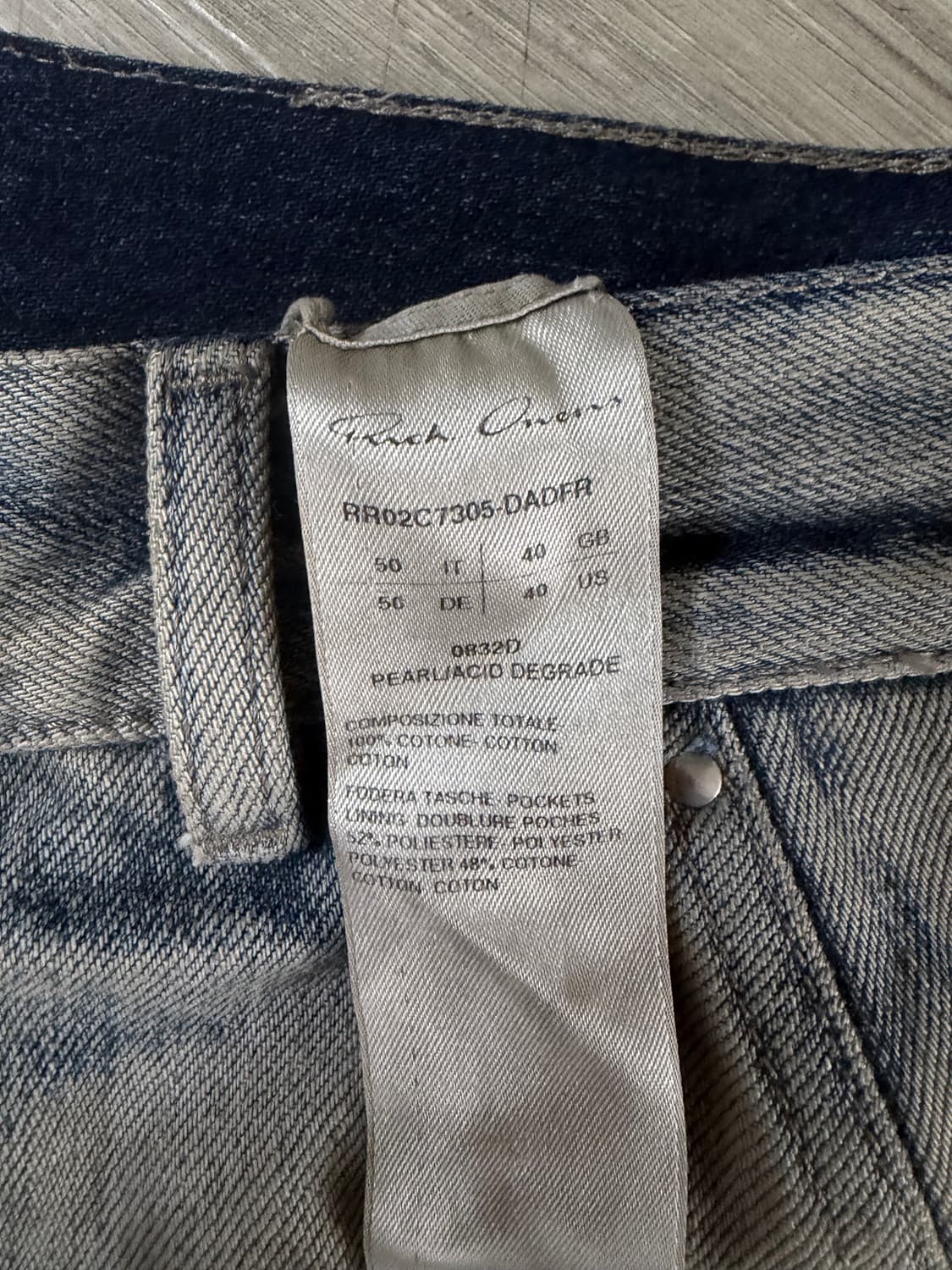 Rick owens 릭오웬스 fw23 청바지 상품이미지2