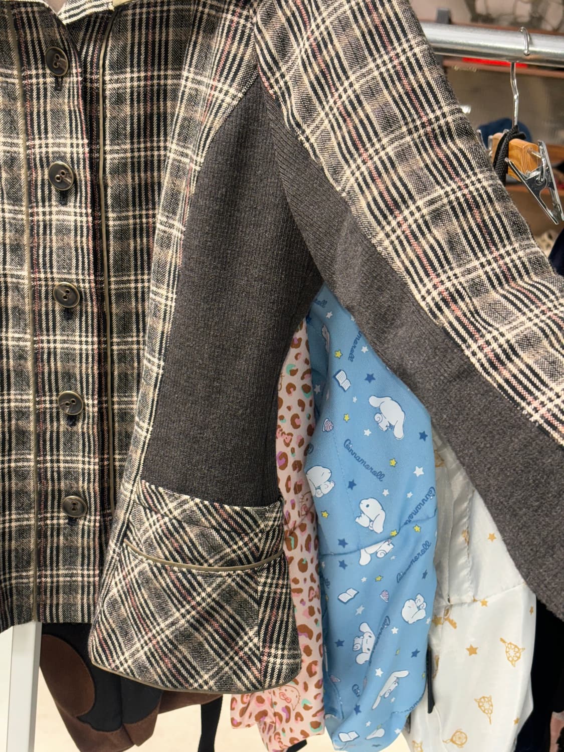 히로코 코시노 체크 울자켓 상품이미지4