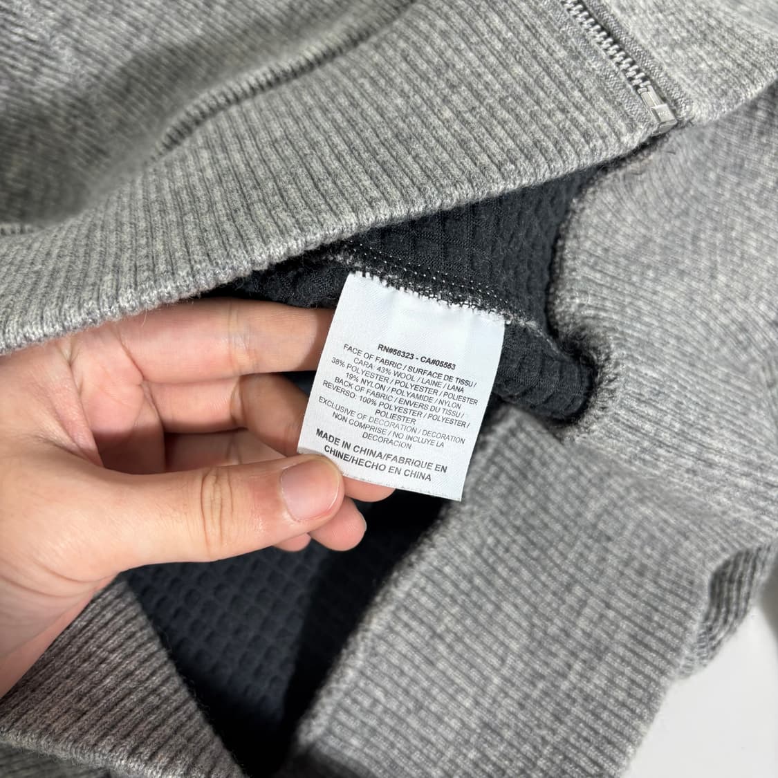 우먼M 나이키 그레이 니트 후드집업 상품이미지5