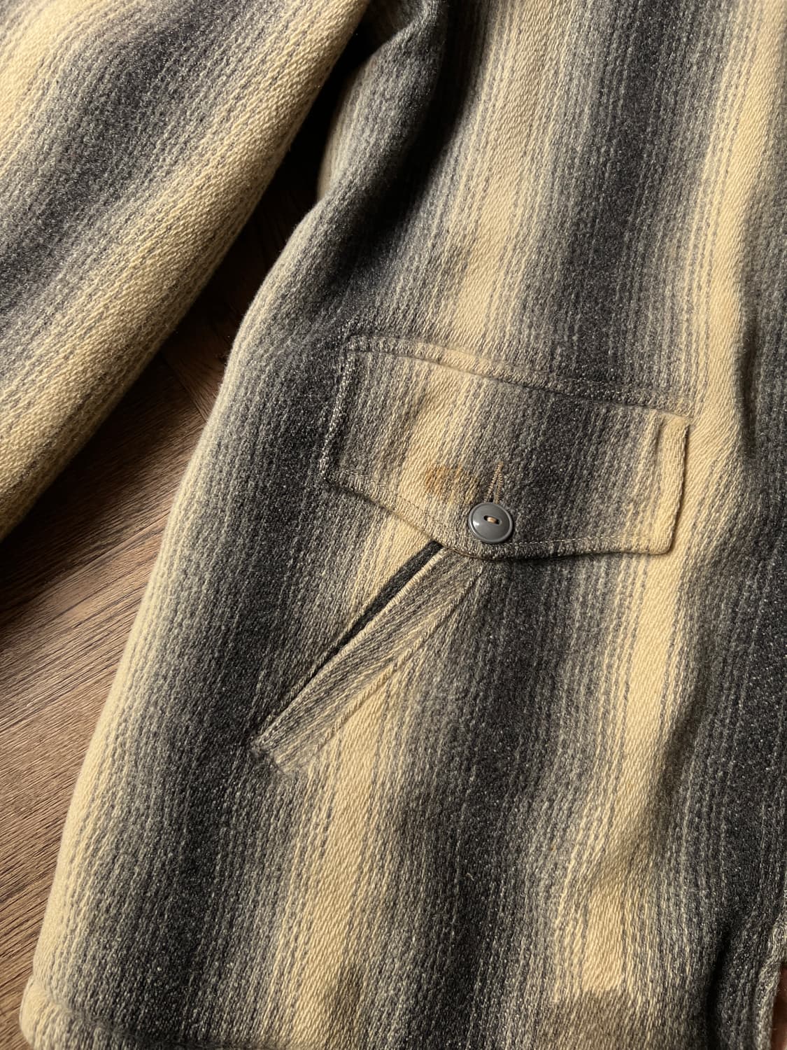 [42]50's 울리치 USA 빈티지 매키노 울 스트라이프 크루저 자켓 상품이미지5