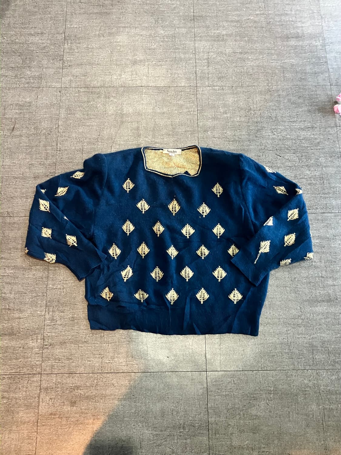일본빈티지 Saint joie 올드스쿨아메카지 아가일 다이아 니트스웨터  상품이미지1