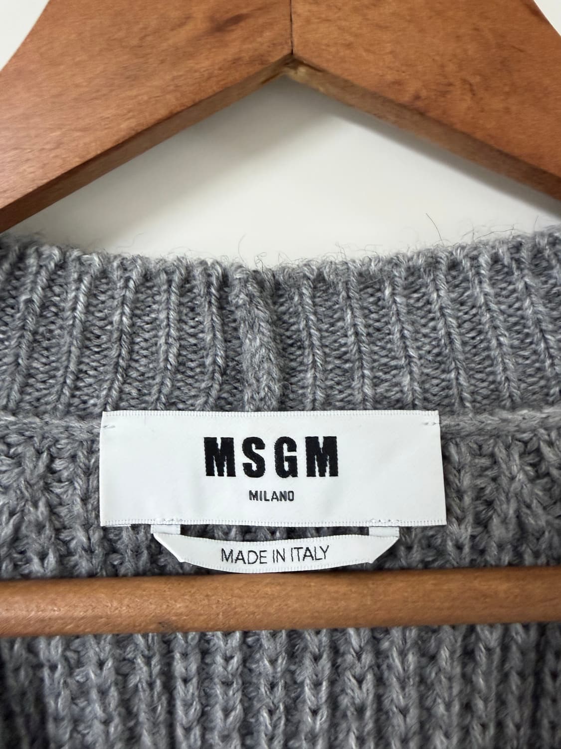 MSGM 꽈배기 트임 골지 니트 가디건 상품이미지3