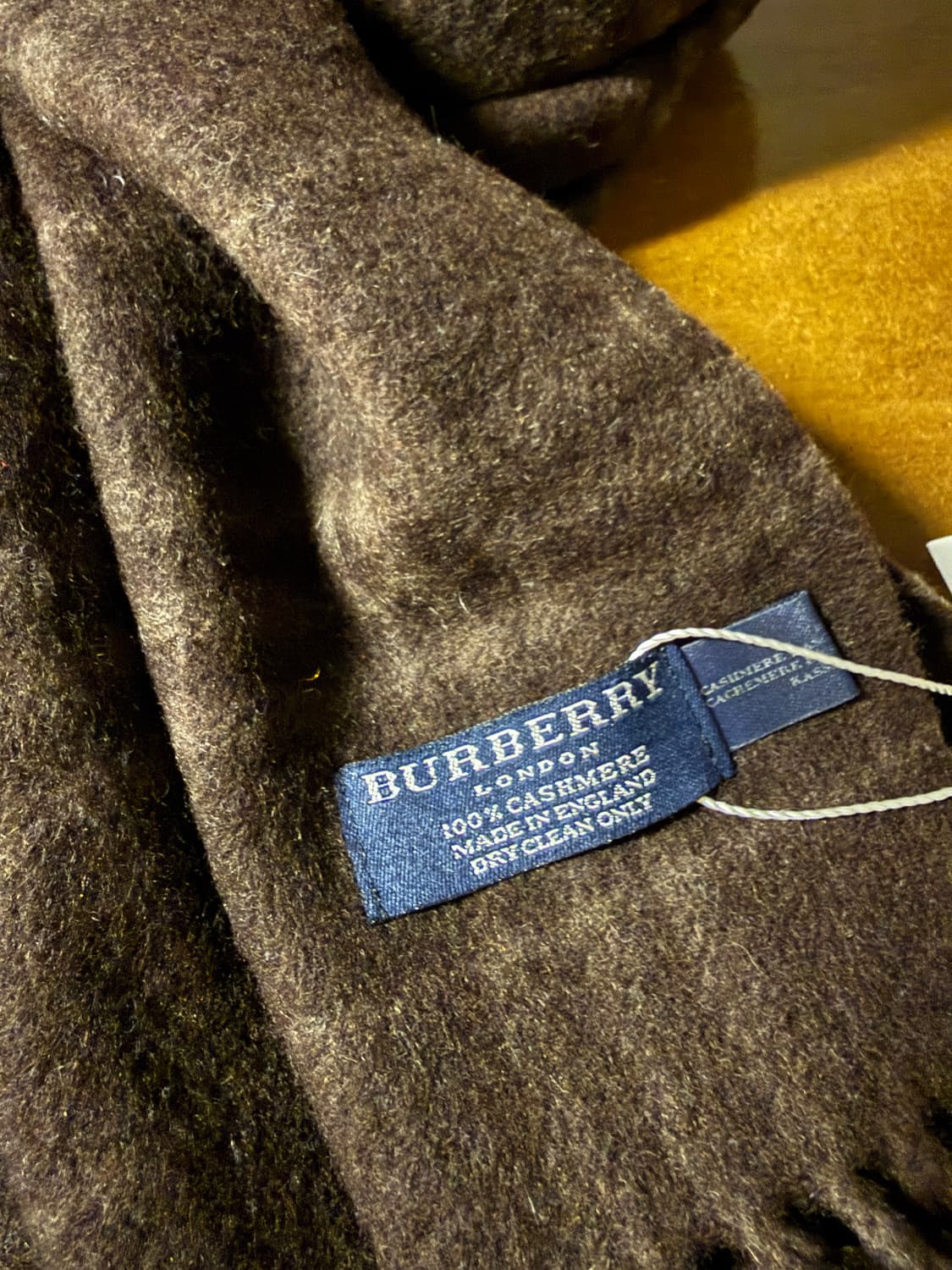 버버리 런던 캐시미어100% 체크 머플러 브라운 상품이미지2