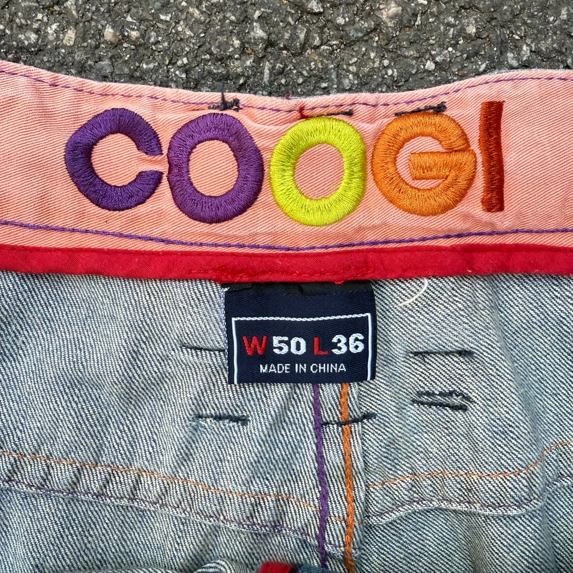 쿠지 코알라 자수 데님팬츠 (허리 50인치) 상품이미지5