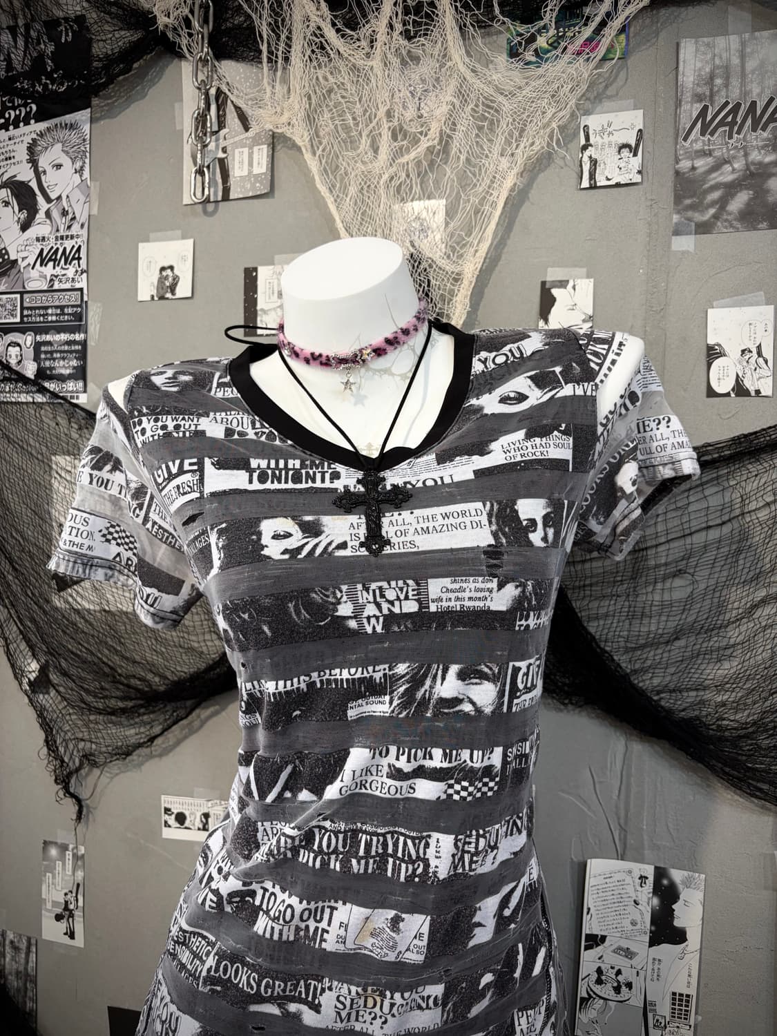 00's graphics Layered See-through sleeve 상품이미지4