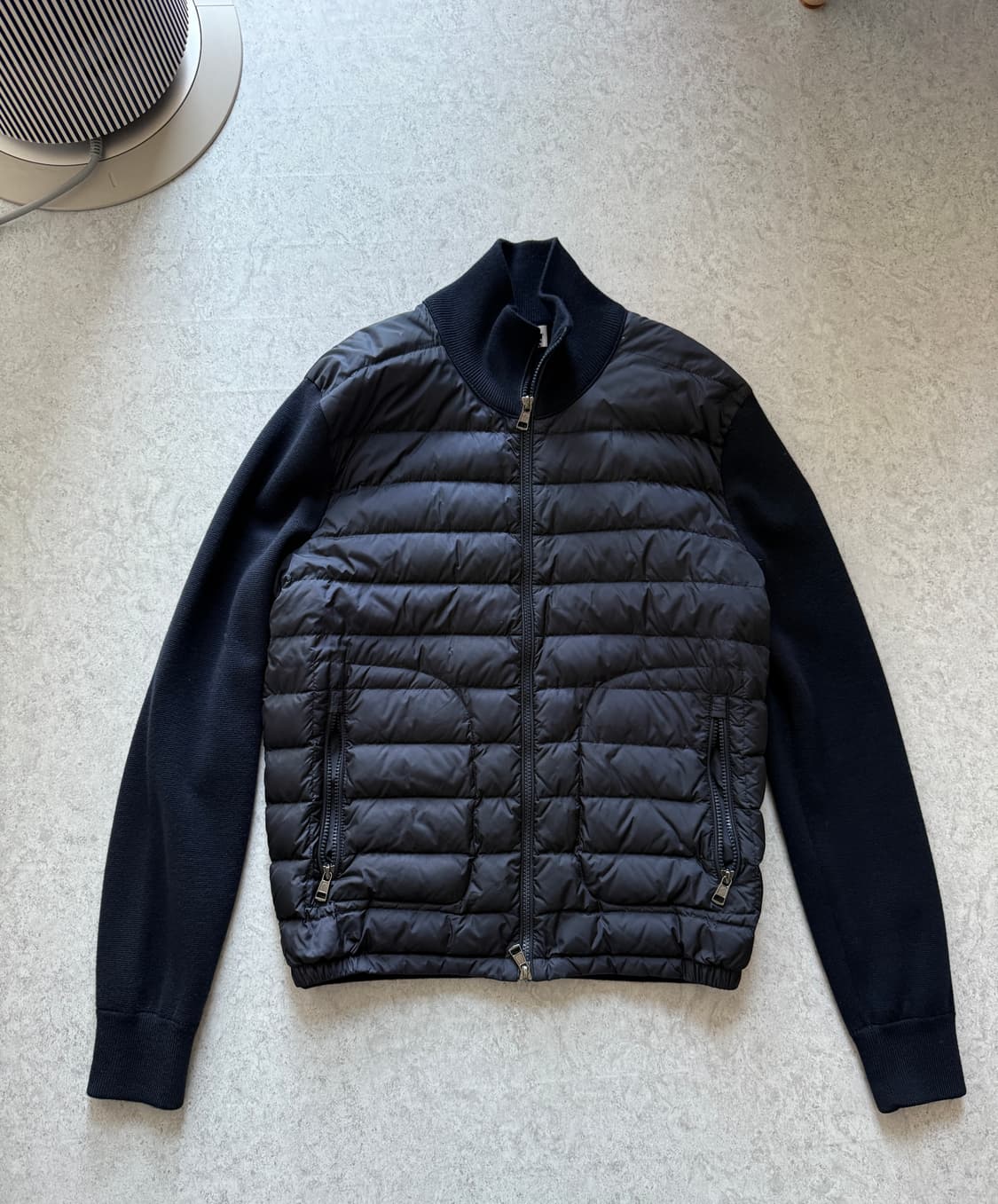 몽클레어 정품 집업 울패딩 네이비 상품이미지1