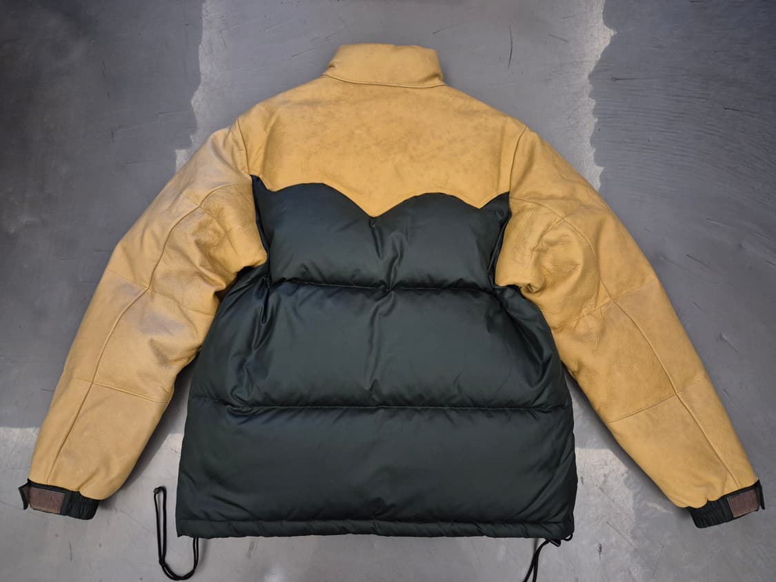 90s H bar C 레더 덕다운 점퍼 상품이미지2