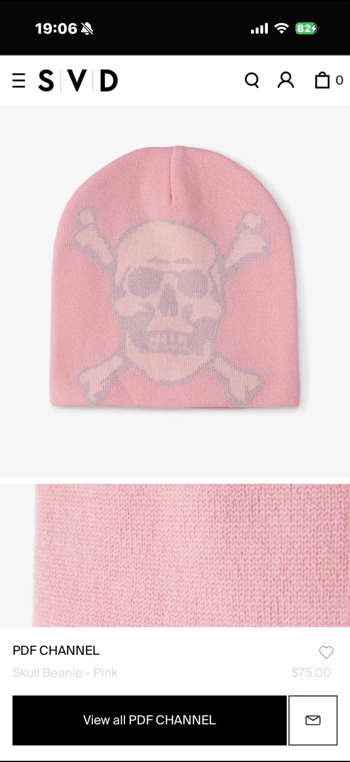 구해요) pdf channel pink skull beanie 비니 상품이미지1