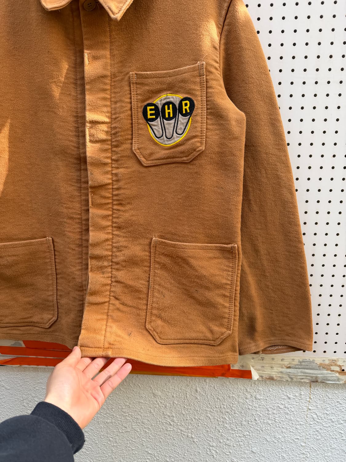 60,70s OLD GERMANY BROWN 올드 브라운몰스킨 워크자켓 상품이미지6