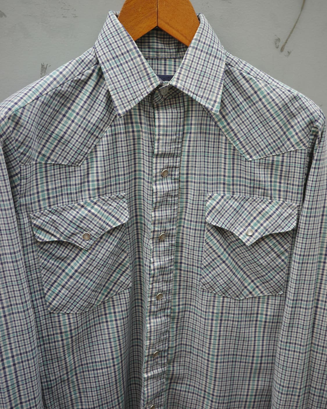 70s panhandle slim 체크 웨스턴 셔츠 상품이미지2