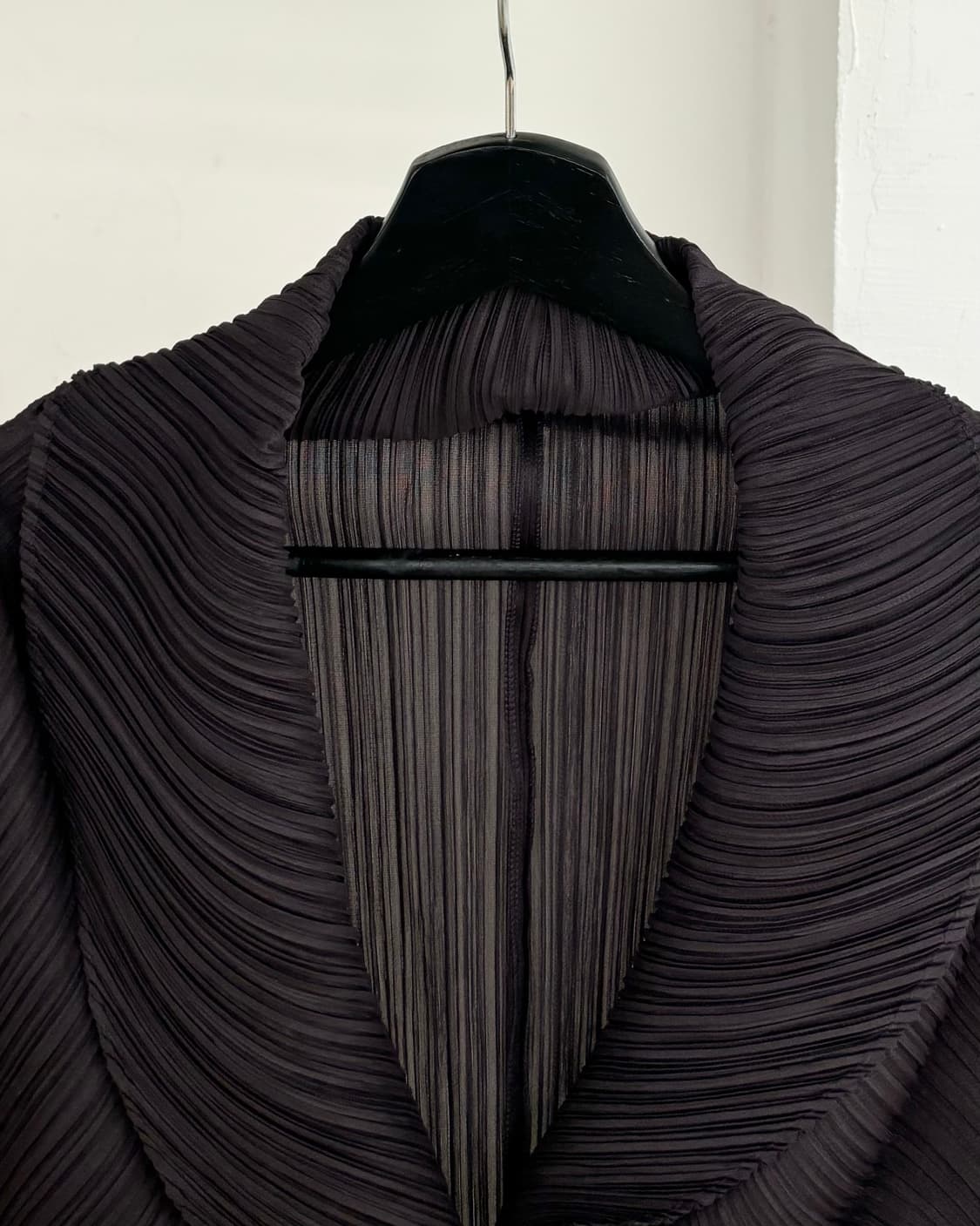 플리츠 플리즈 퍼플 브라운 가디건 상품이미지2