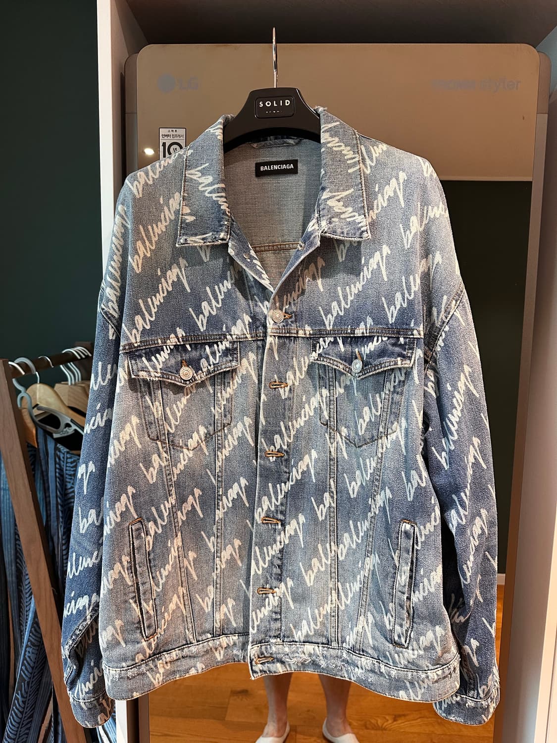 발렌시아가 올오버 로고 데님 자켓 size 1 (국내 매장판) 상품이미지1
