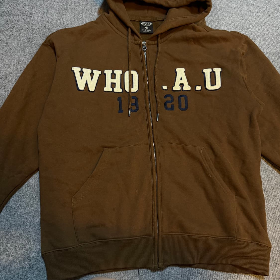 후아유 브라운 후드집업 M 상품이미지2