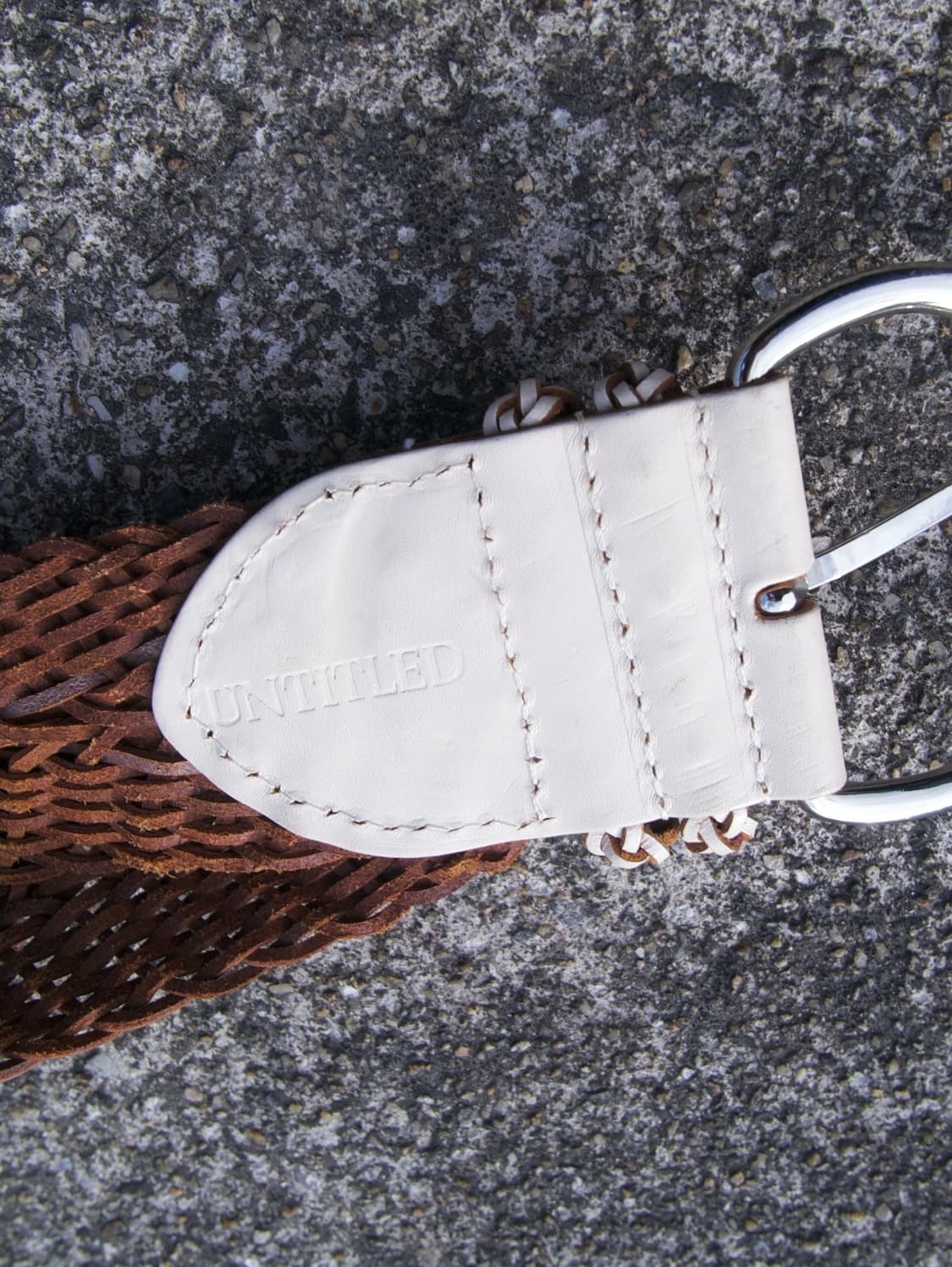 [UNTITLED] twist silver leather belt 상품이미지4