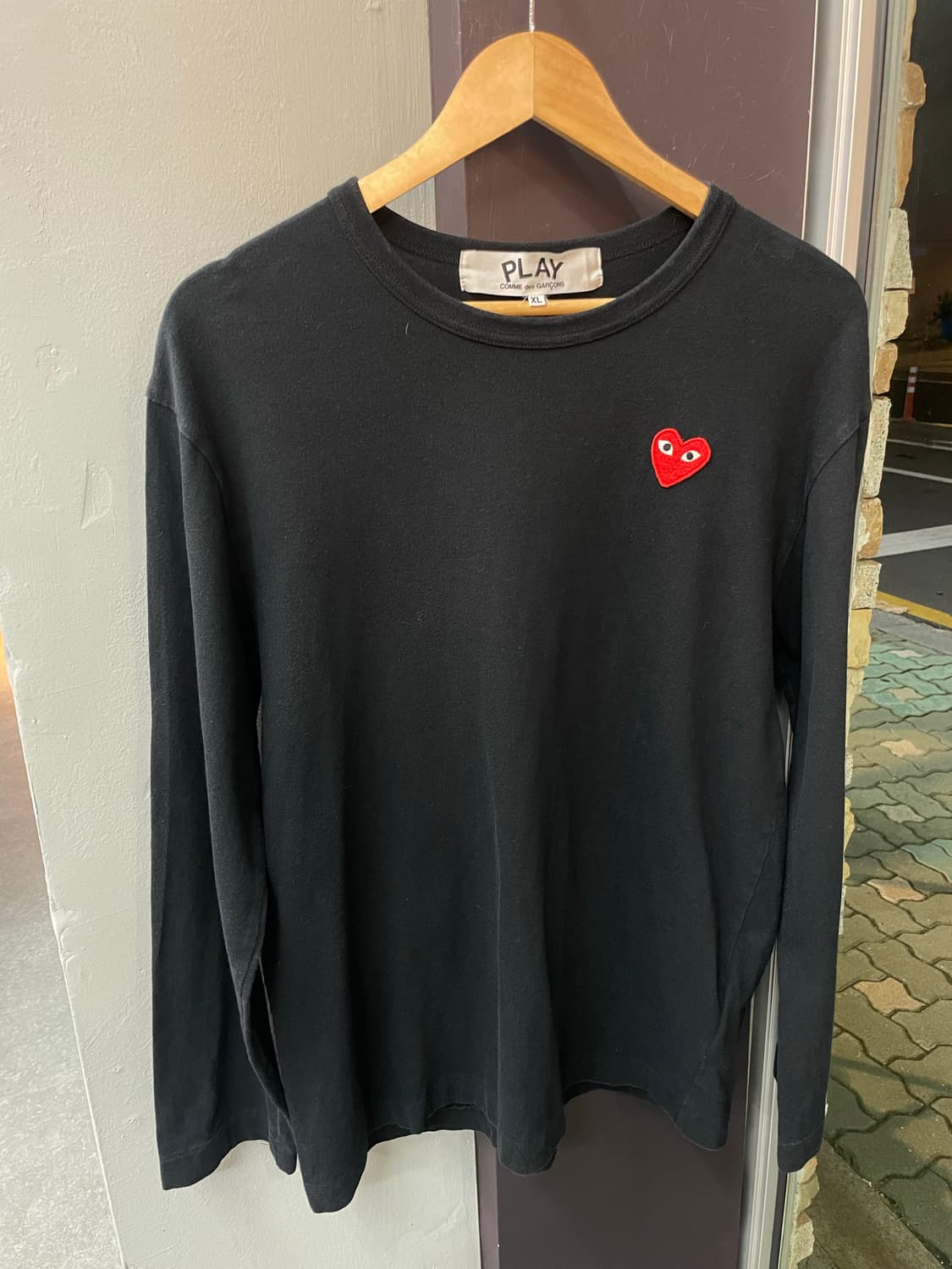 XL/ 꼼데가르송 하트로고 긴팔 상품이미지1