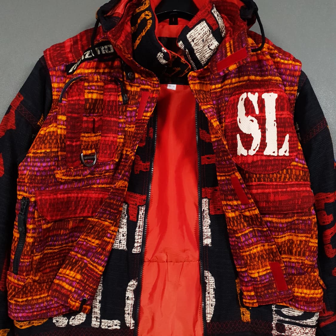 실측 XL 일본 빈티지 미즈노 90s 올드스쿨 스키 패딩 봄버 자켓 희귀 상품이미지5