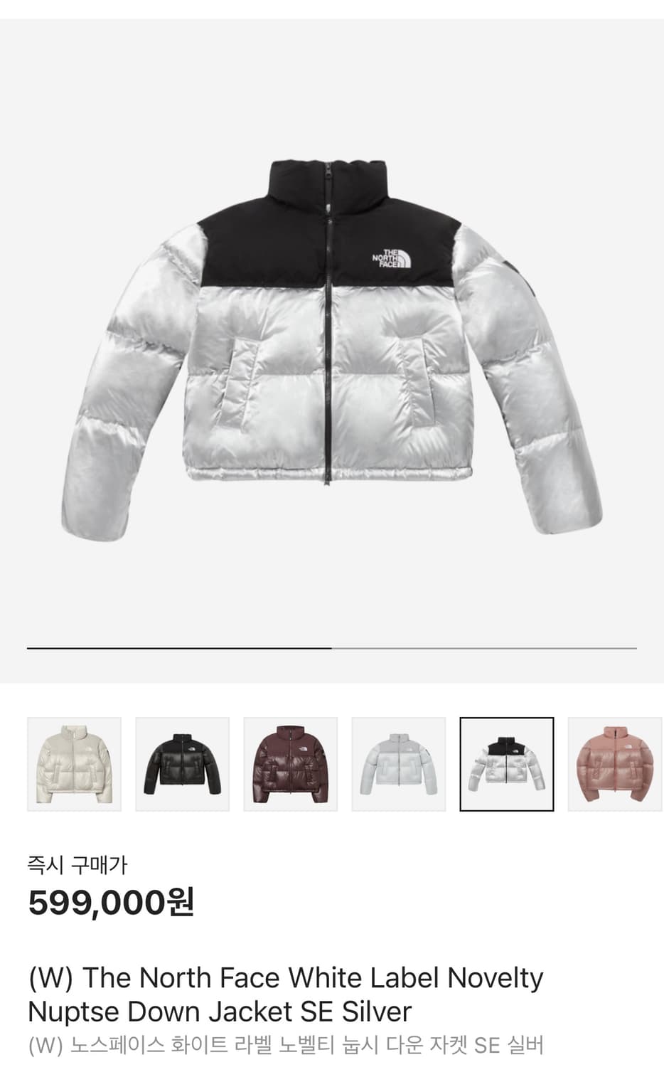 노스페이스 화이트라벨 노벨티 눕시 실버 상품이미지1