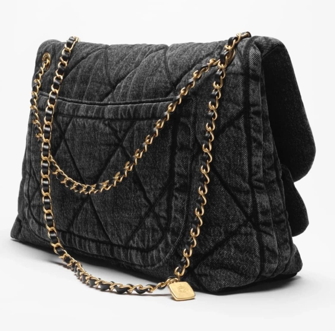 샤넬25데님맥시 플랩백 흑청 상품이미지6