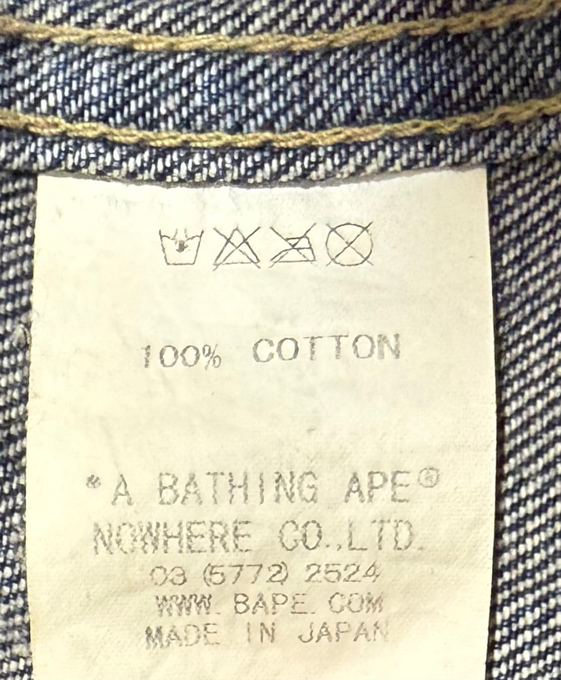 00s A BATHING APE 1st Denim Jacket 상품이미지5