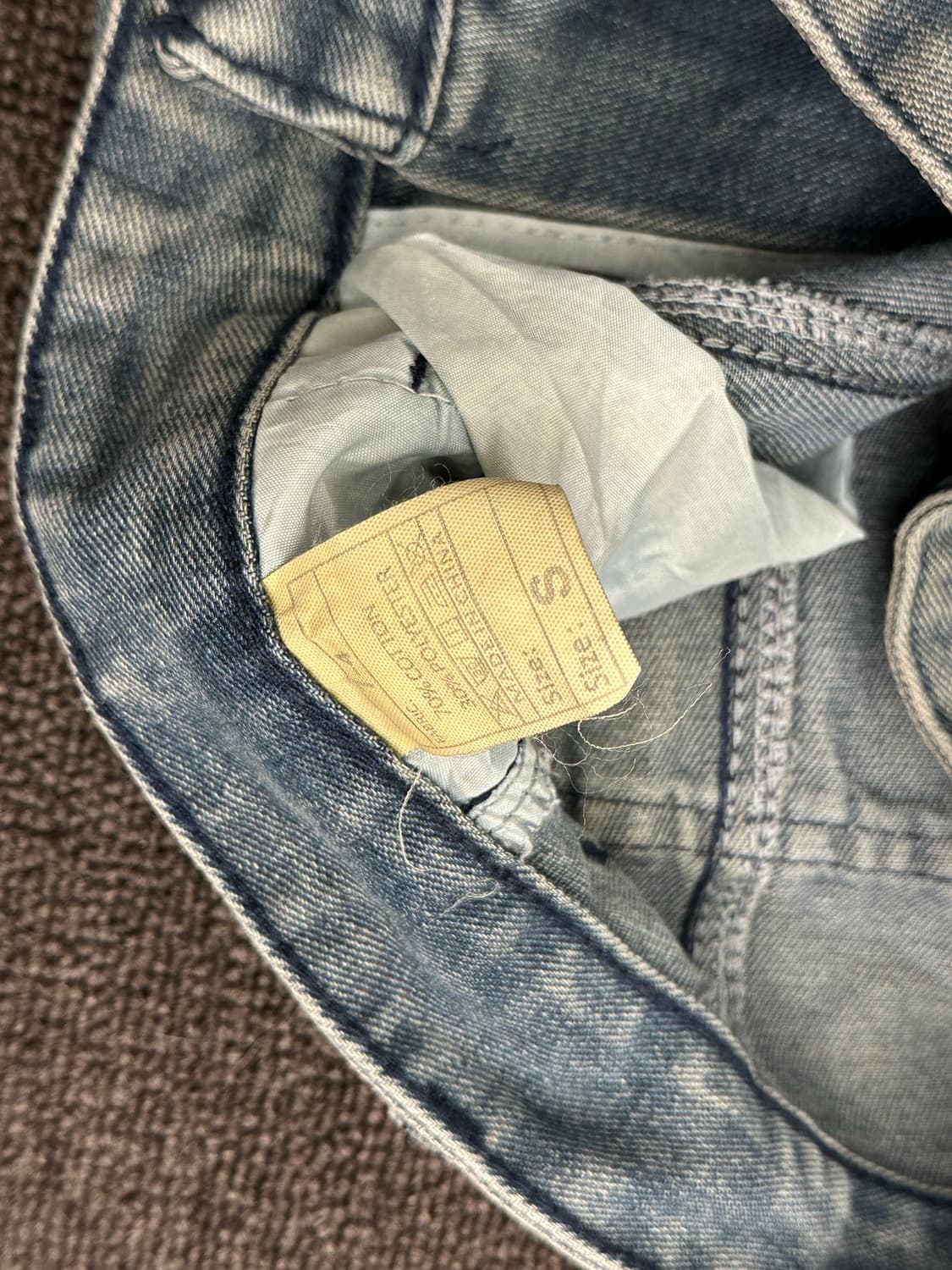 S)Japanese vintage 라이트 블루 유틸리티 카고 데님 팬츠 상품이미지4