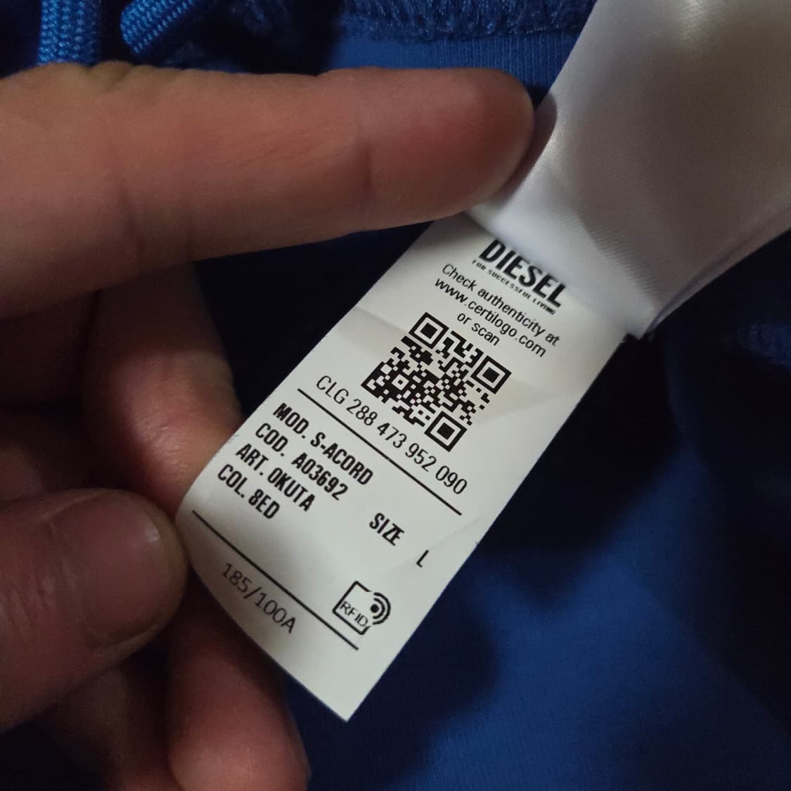 디젤 드로우스트링 져지 스웨트셔츠 맨투맨 L 상품이미지8