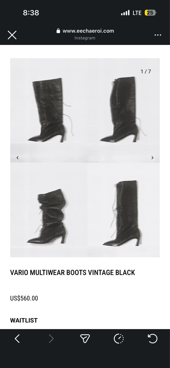 이채로이 VARIO MULTIWEAR BOOTS VINTAGE BLACK 상품이미지2