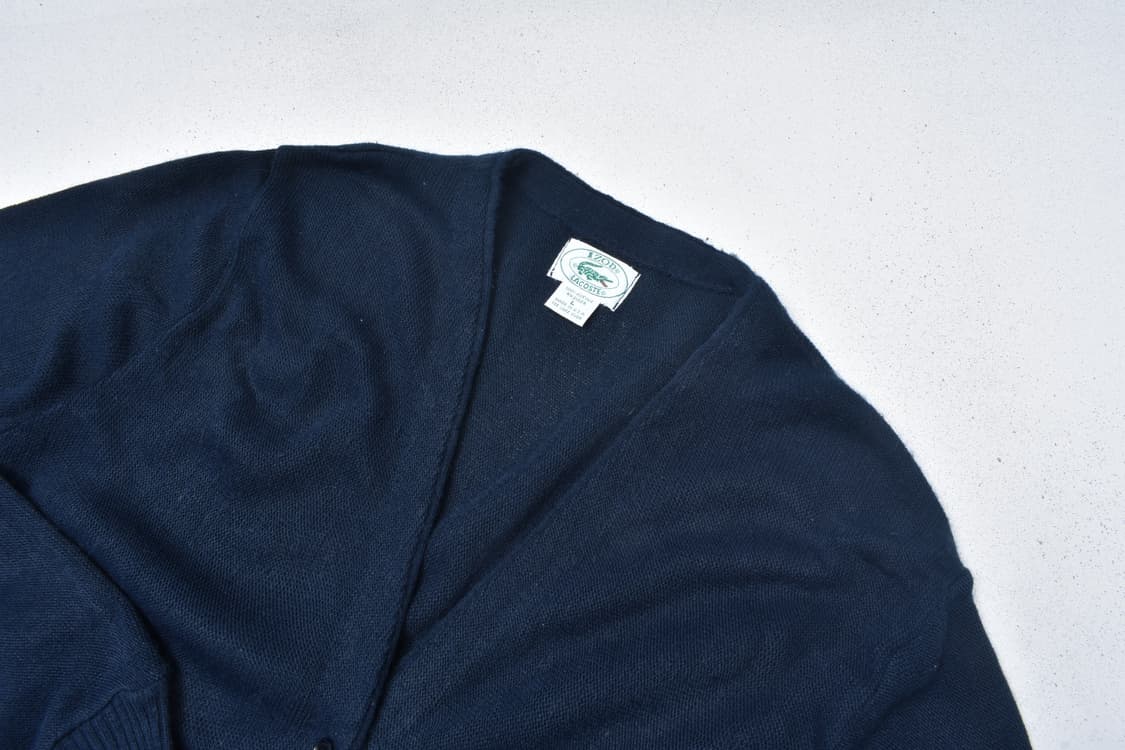 70S 라코스테 아이조드 니트 가디건 USA L N0831 상품이미지4