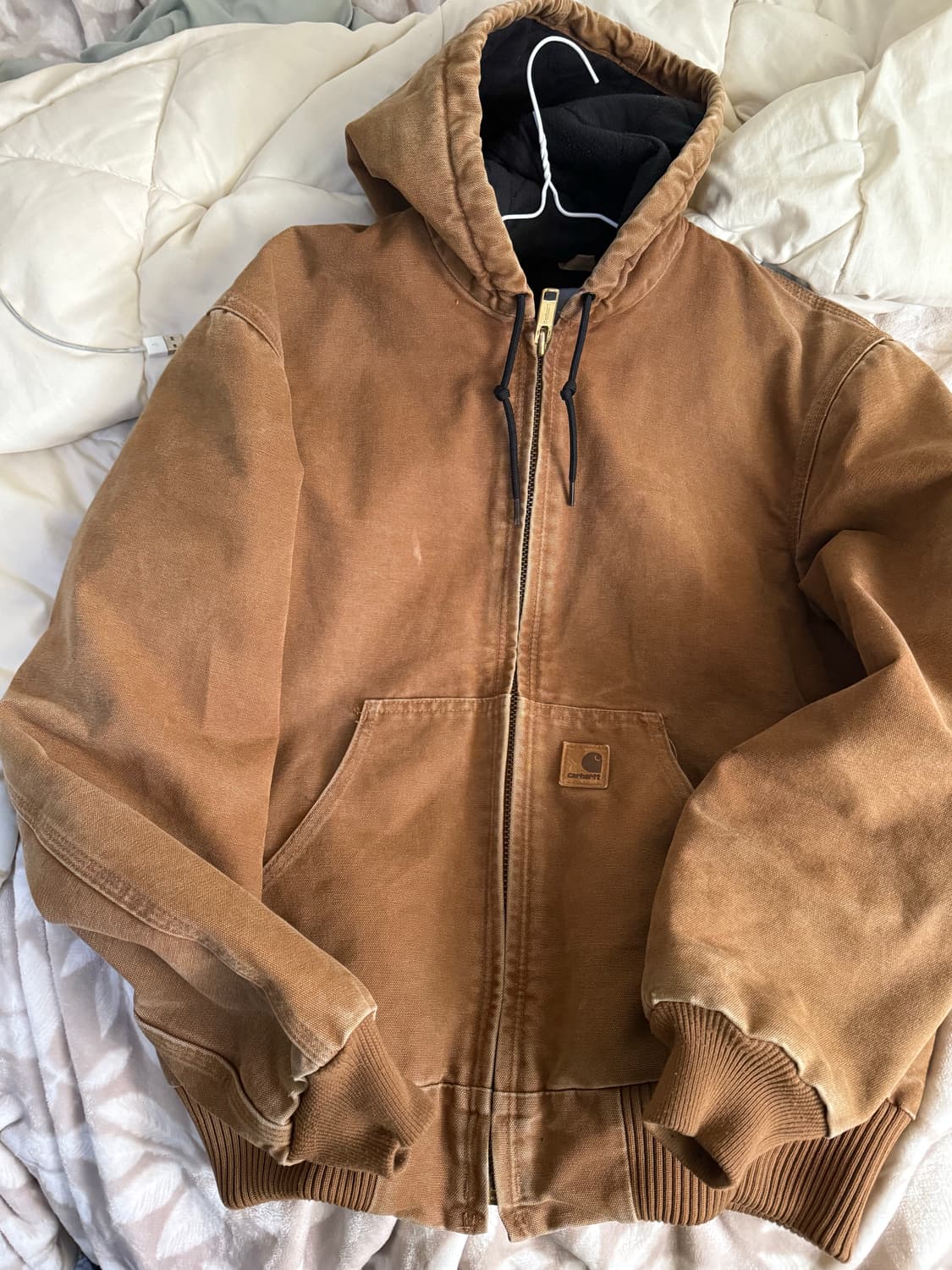 칼하트 j130brn 덕 액티브 후드 자켓 상품이미지1