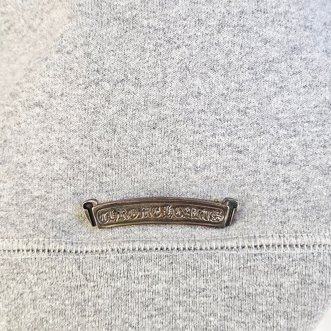 [L] 크롬하츠 페이퍼잼 레더패치 후드티 그레이 Z3V16XOP 상품이미지5