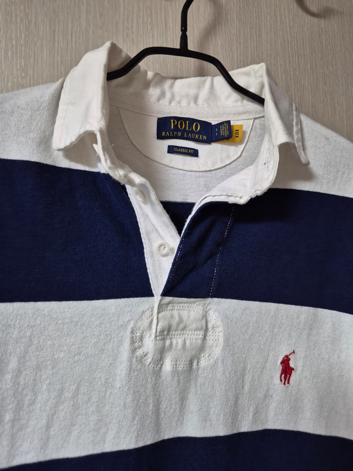 (정품) 폴로 랄프로렌 스트라이프 럭비 셔츠 긴팔 S 단가라 럭비티 상품이미지6