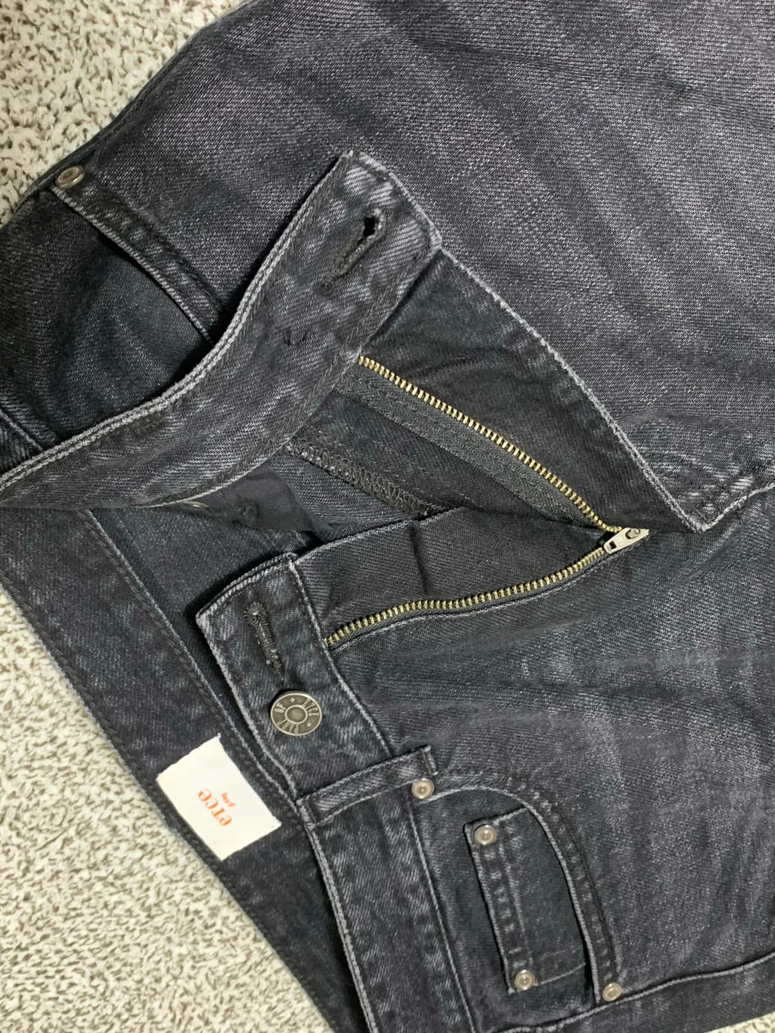 etce 데님 팬츠 블랙 상품이미지4