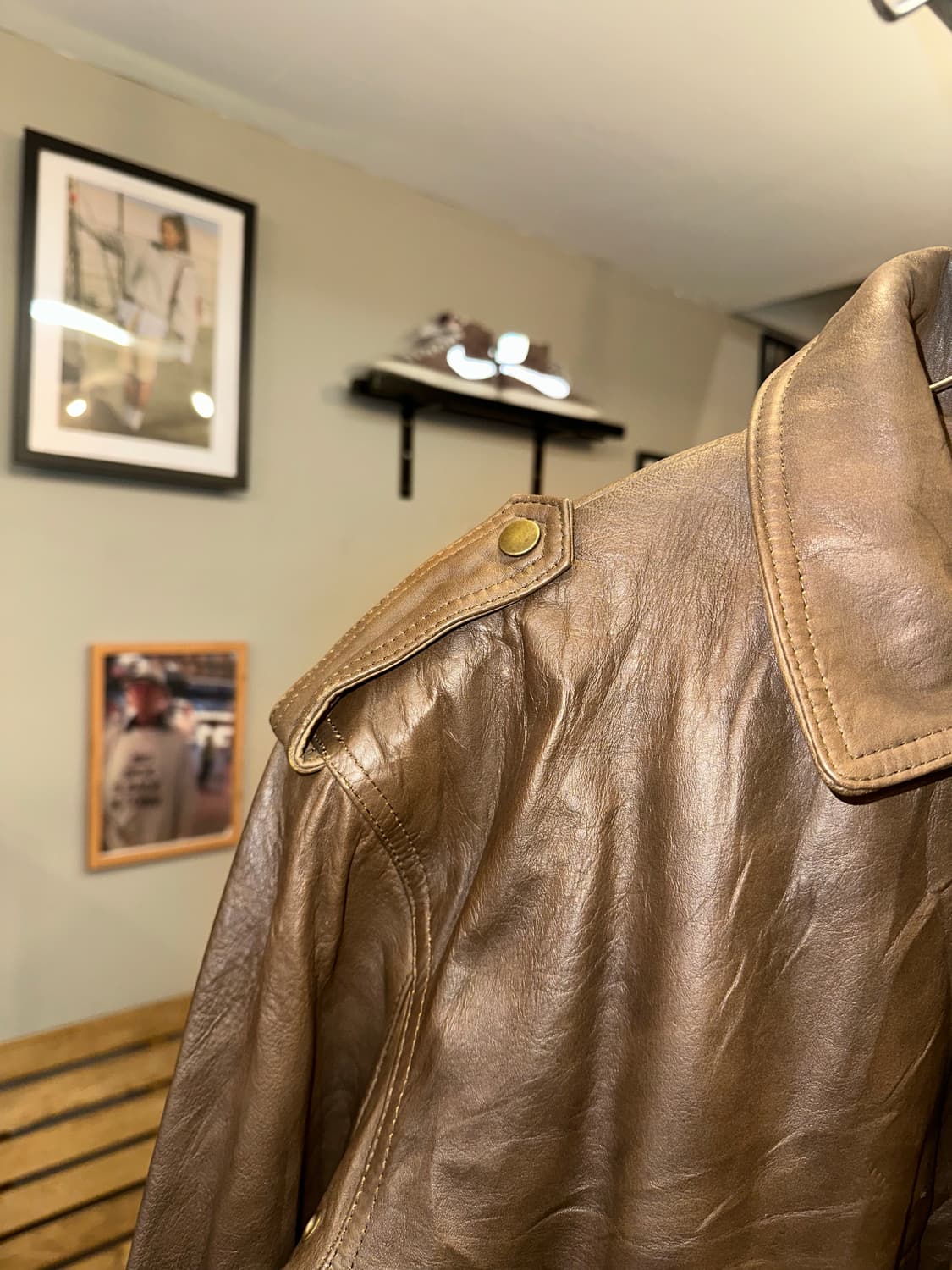 90’s Japanese shell-leather A-2 jacket 상품이미지5