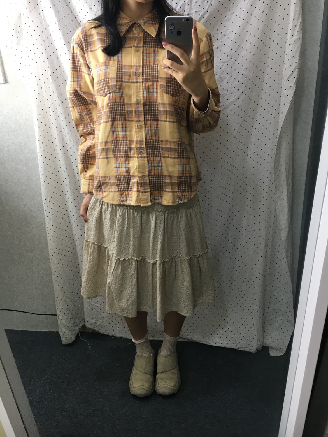 오렌지 패치 긴소매 셔츠 상품이미지3
