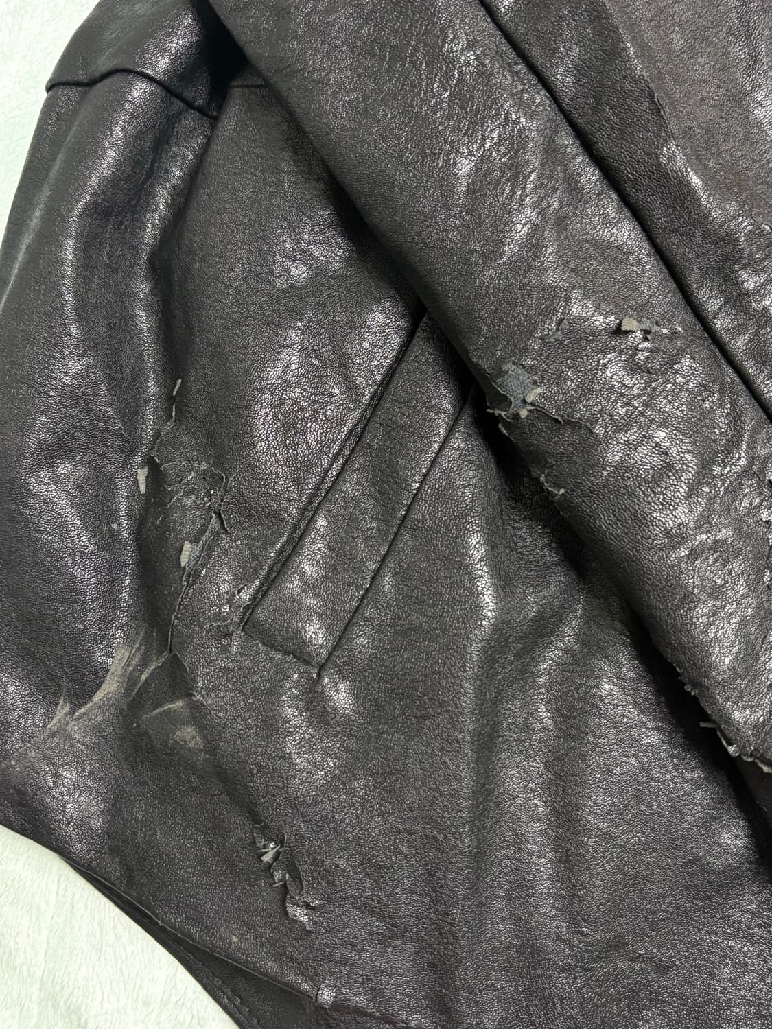 고딕 크롬하츠깔 레더자켓 상품이미지6