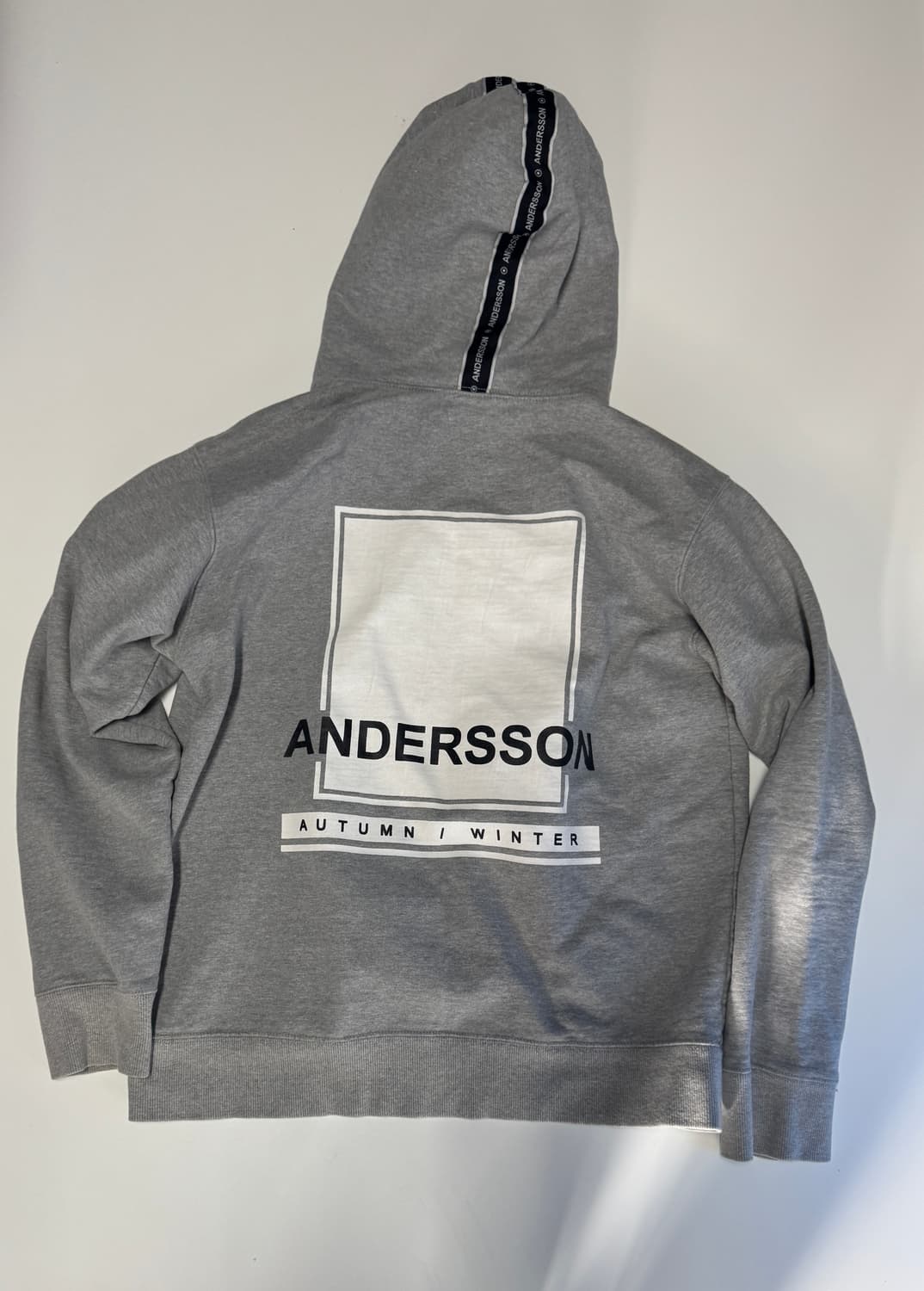 앤더슨벨 헤비 코튼 뒷 프린팅 기모 후드티 L 상품이미지1