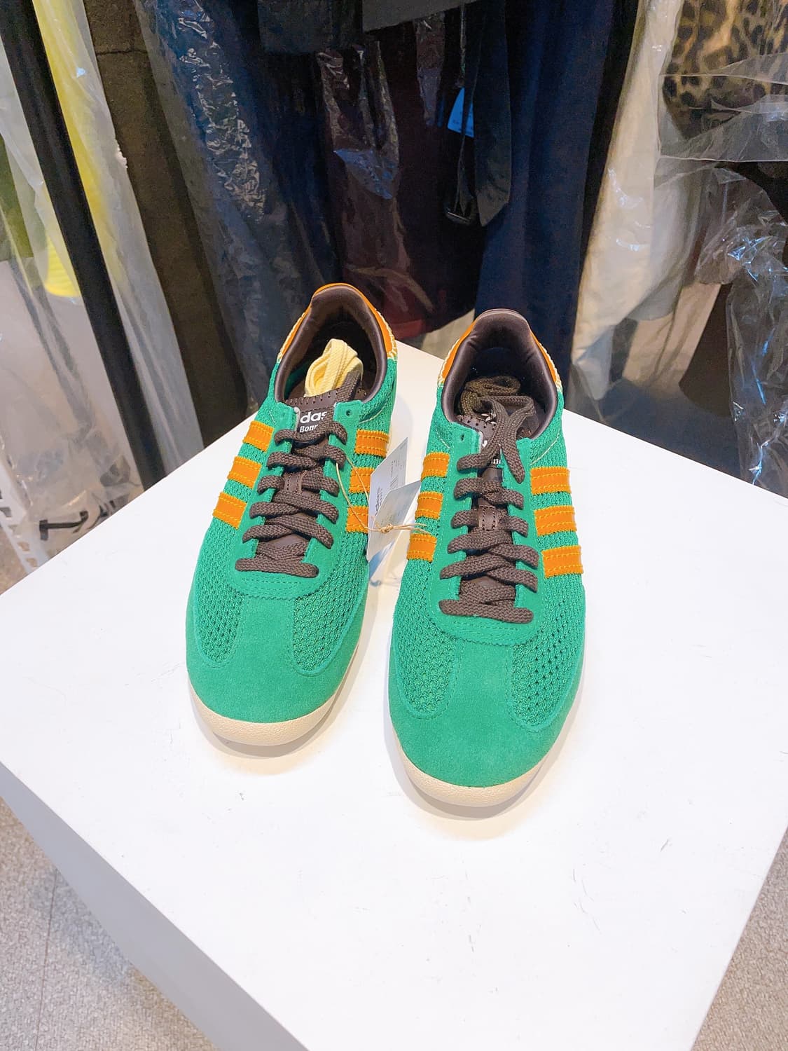 (정품/새상품) 아디다스 X 웨일스 공용 보너 니트 그린 스니커즈 상품이미지1