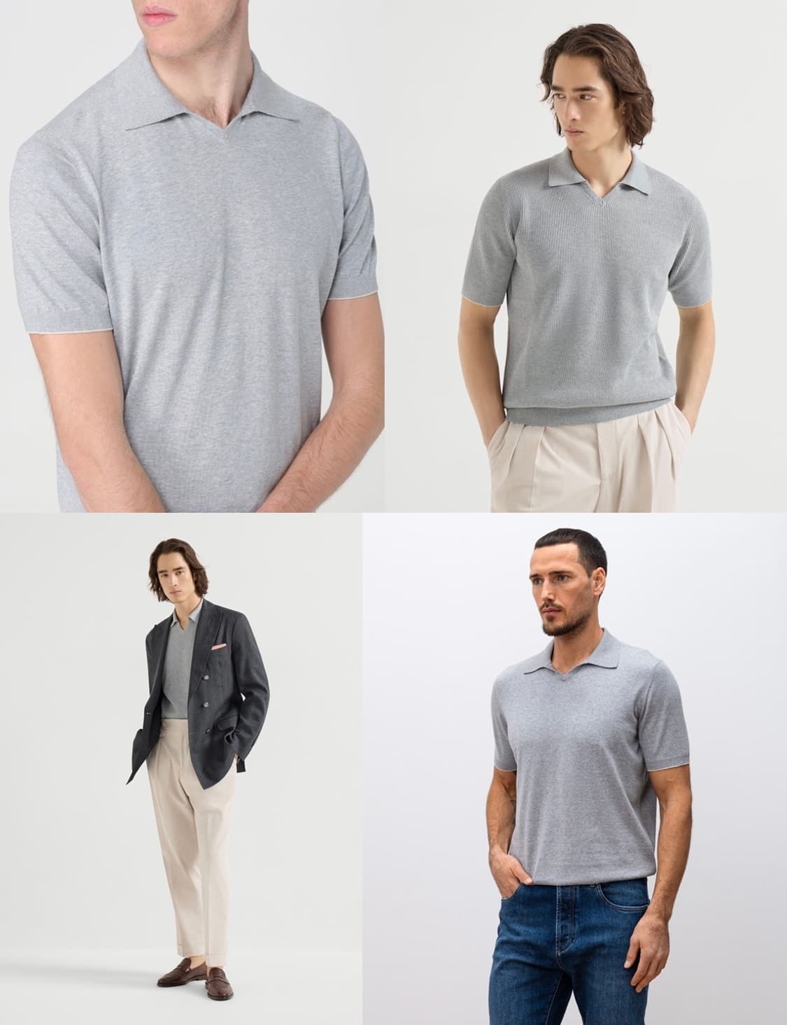 브루넬로 쿠치넬리 오픈 카라 니트 (50) 국내 105 상품이미지4