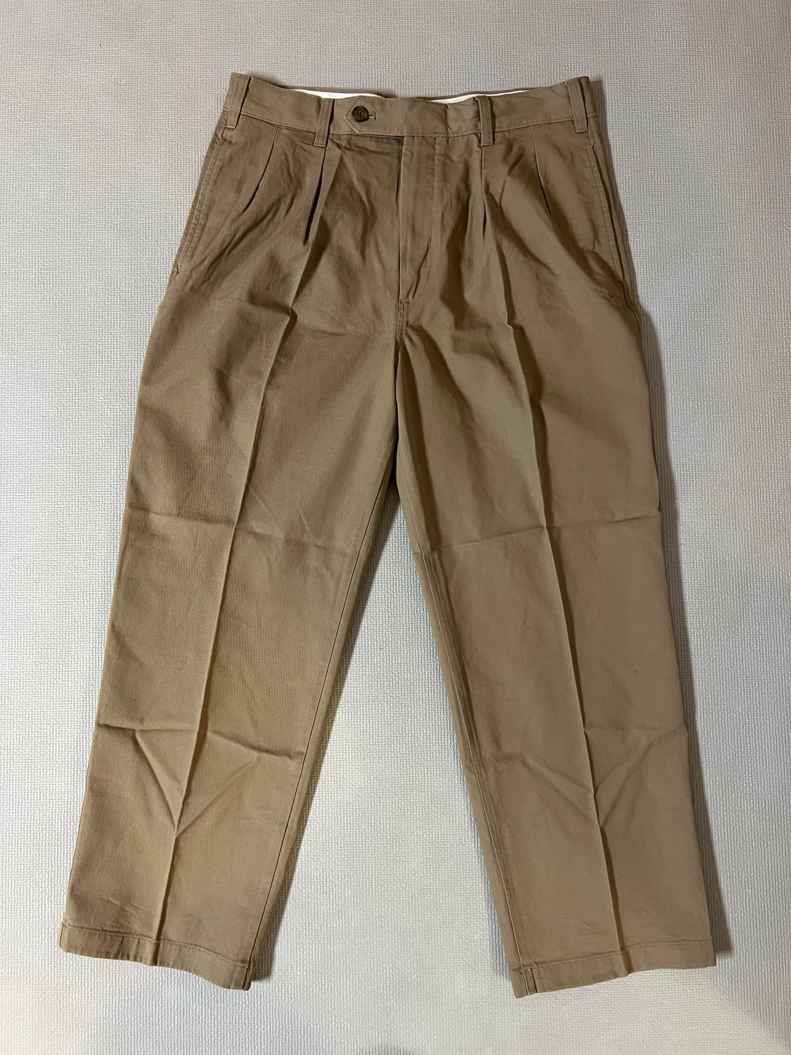 무료배송 - 새제품 유니클로 U 투턱 와이드팬츠(베이지) 36 상품이미지1