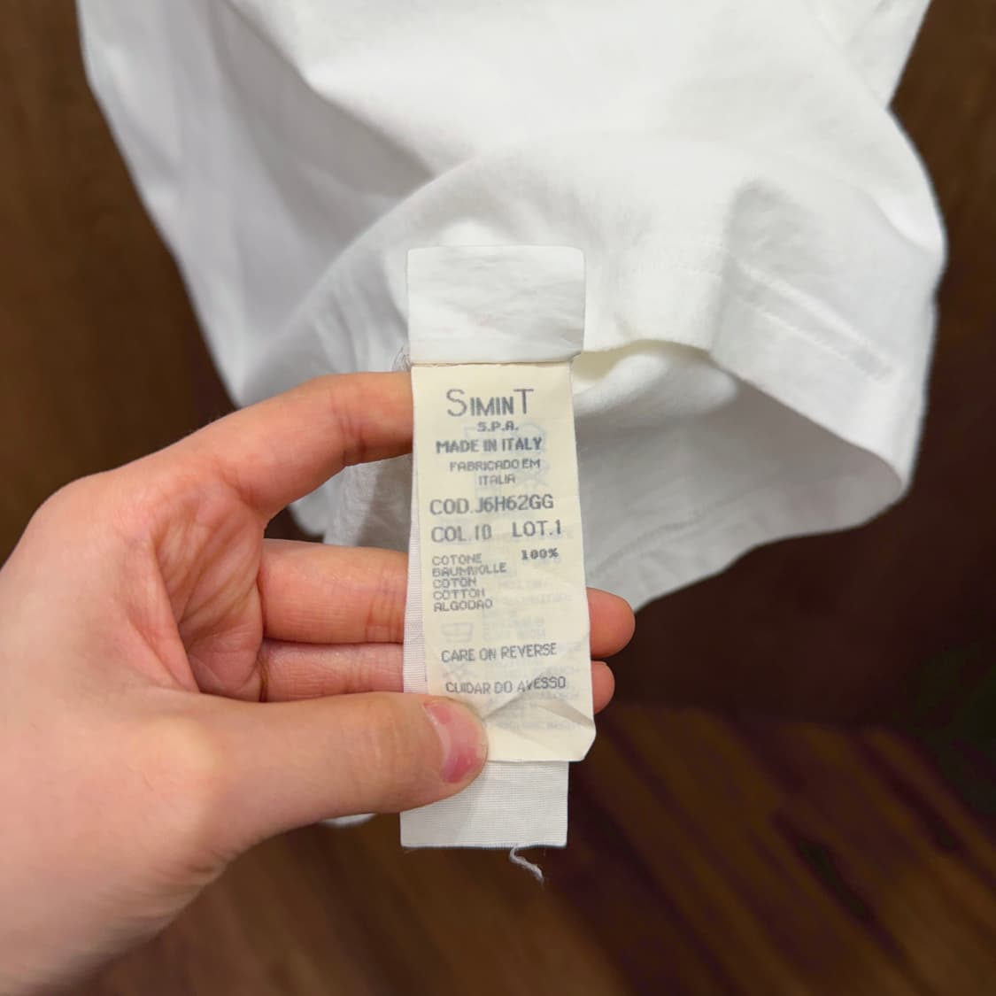 아르마니 진스 라운드넥 반팔 티셔츠 로고 프린팅 디테일 레귤러핏 화이트 상품이미지7