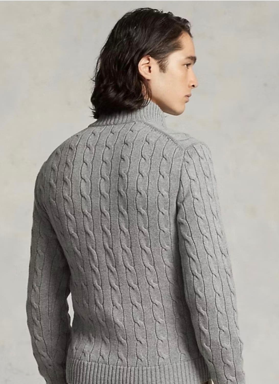 폴로 꽈배기 니트 풀집업 M , 100 (새상품) 상품이미지7